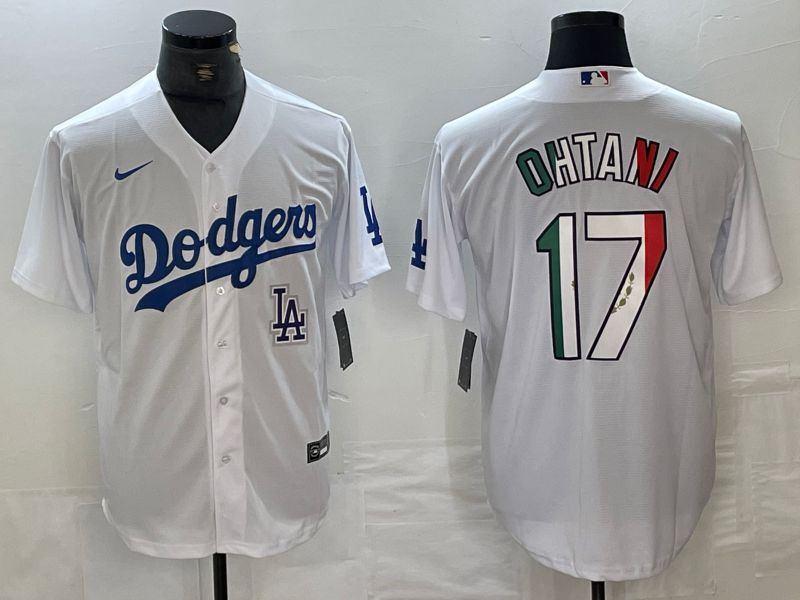 Men Los Angeles Dodgers 17 Ohtani White Nike Game MLB Jersey style 25